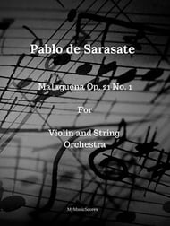 Sarasate Malaguena Op. 21 No. 1 Orchestra sheet music cover Thumbnail